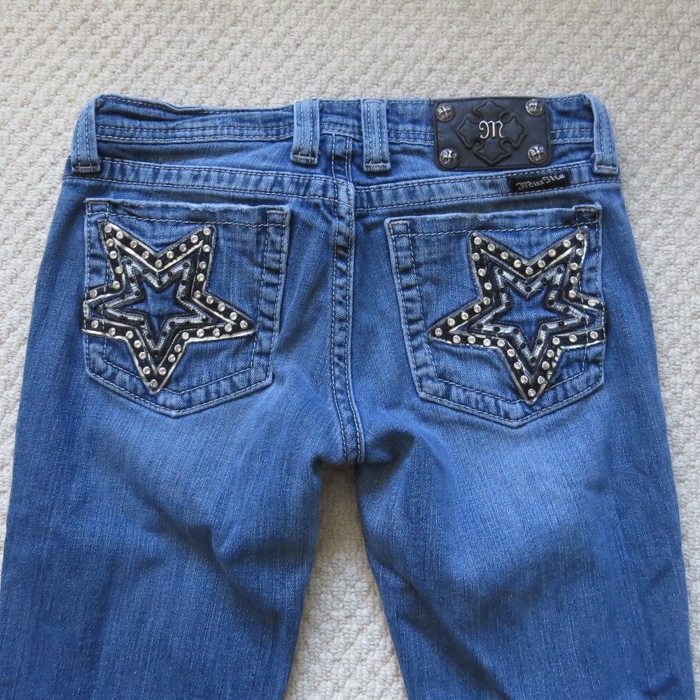 Miss Me Star Pocket Bootcut Jeans Size 28 EUC